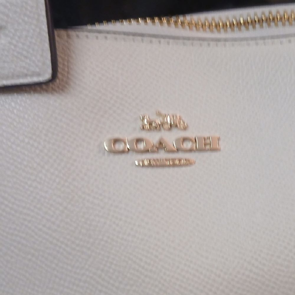 Coach Cream Leather Shoulder Bag